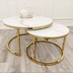 House Of Bling Furniture Boutique Side Tables Lara Marble Coffee Tables