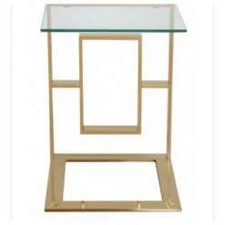 House Of Bling Furniture Boutique Lara Gold Apex Style Upright End Table Side Tables