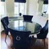 House Of Bling Furniture Boutique Oxford Round Black Marble Table With Knocker Chairs