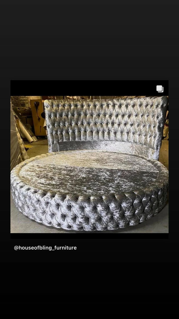 House Of Bling Furniture Boutique The Queen B Round Bed Complete With Mattress 6 House Of Bling Furniture Boutique The Queen B Round Bed Complete With Mattress