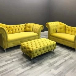House Of Bling Furniture Boutique Sofas Lulu Chesterfield Sofa Set 3 Plus 2 Seater