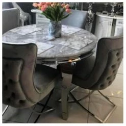 House Of Bling Furniture Boutique Marble Range Oxford Marble Table With Bentley Chairs