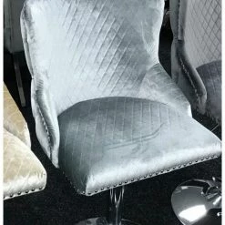 House Of Bling Furniture Boutique Valentino Lion Knock Bar Stool Silver