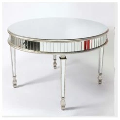 House Of Bling Furniture Boutique Dining Tables And Chairs Sets Valencia Dining Table Champagne Mirrored Trim