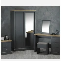 House Of Bling Furniture Boutique Plymouth Sliding Wardrobe Grey