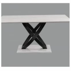 House Of Bling Furniture Boutique Siciley Marble Affect Dining Table Dining Tables And Chairs Sets