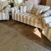 House Of Bling Furniture Boutique Royal Windsor Sofa In Floral And Strip Cream And Beige Sofas