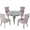 House Of Bling Furniture Boutique Oxford Round Smoked White Marble Table With 4 Chairs 1 House Of Bling Furniture Boutique Oxford Round Smoked White Marble Table With 4 Chairs