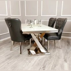 House Of Bling Furniture Boutique Ariana Marble Marble Table Top With Chairs Dining Tables And Chairs Sets