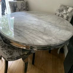 House Of Bling Furniture Boutique Oxford Dining Table Marble Top With Lion Knocker Chairs Dining Tables
