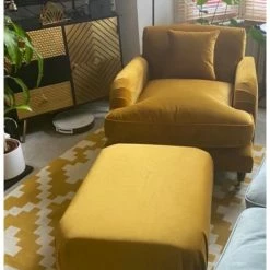 House Of Bling Furniture Boutique Billy Sofa In Mustard Yellow Velvet