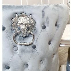 House Of Bling Furniture Boutique Athens Table With High Gloss Grey Glass Top