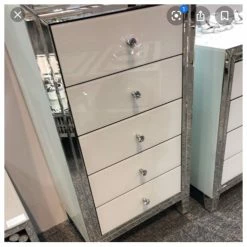 House Of Bling Furniture Boutique Bianca Tall Boy Chest Of Drawers