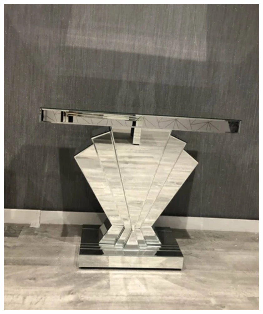 House Of Bling Furniture Boutique Fan Plain Mirrored Console 5 House Of Bling Furniture Boutique Fan Plain Mirrored Console