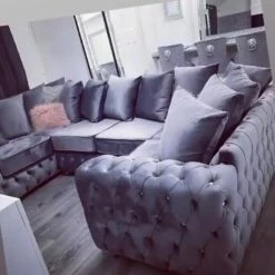 House Of Bling Furniture Boutique U Shape Sofas Kingston Fully Buttoned U Shape Sofa.