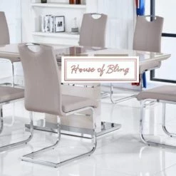 House Of Bling Furniture Milano Extending Dining Table And Chairs