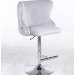House Of Bling Furniture Boutique Valentino Lion Knock Bar Stools In Dove Silver