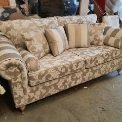 House Of Bling Furniture Boutique Royal Windsor Sofa In Floral Cream And Beige Sofas