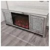 House Of Bling Furniture Boutique Crushed Tv Unit With Electric Fireplace