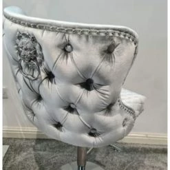 House Of Bling Furniture Boutique Valentino Brushed Silver Bar Stools