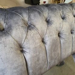 House Of Bling Furniture Boutique Sofas Swan In Marble Grey Fabric