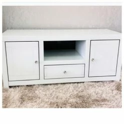 House Of Bling Furniture Boutique TV Cabinets Smoked Mirror Tv Unit Available In White And Plain Mirror