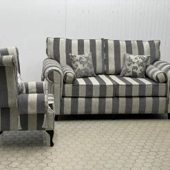 House Of Bling Furniture Boutique Royal Windsor Sofa In Grey.