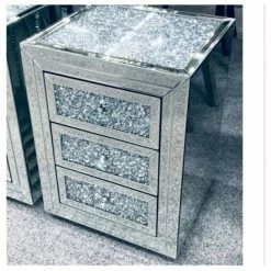 House Of Bling Furniture Boutique Sparkle Crushed Diamond Bedside Drawers Bedside Cabinets
