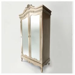 House Of Bling Furniture Boutique Anna Antique Silver Mirrored WArdrobe