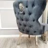 House Of Bling Furniture Boutique Dining Chairs Valentino Dark Grey Velvet Chairs