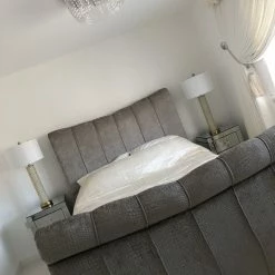 House Of Bling Furniture Boutique Moc Croc Swan Oyster Sleigh Bed