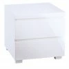 House Of Bling Furniture Boutique Porto High Gloss White Bedside Drawers
