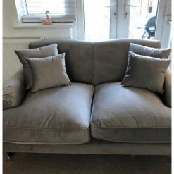 House Of Bling Furniture Boutique Sofas Billy Sofa Set In Light Grey Velvet