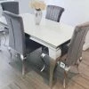 House Of Bling Furniture Boutique Cambridge White Glass Table With Paris Chairs Dining Tables And Chairs Sets