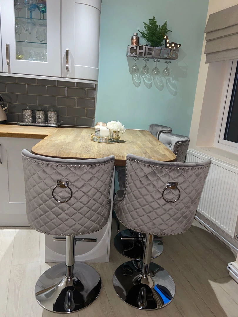 House Of Bling Furniture Boutique Lara Knocker Bar Stools Light Grey 7 House Of Bling Furniture Boutique Lara Knocker Bar Stools Light Grey