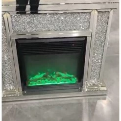 House Of Bling Furniture Boutique Fire Places Led Crushed Diamond Fireplace