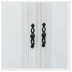 House Of Bling Furniture Boutique Anna Antique White Mirrored WArdrobe