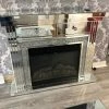 House Of Bling Furniture Boutique 2 Drawer Crushed Diamond LED Fire Place Fire Places
