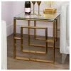 House Of Bling Furniture Boutique Side Tables Lara Gold Apex Style End Table