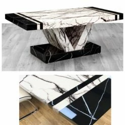House Of Bling Furniture Boutique Sonia Marble Affect Coffee Table