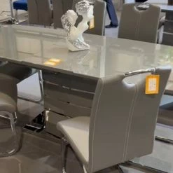 House Of Bling Furniture Milano Grey Dining Table Chairs Cappuccino Dining Tables And Chairs Sets