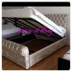 House Of Bling Furniture Boutique Classic Sleigh Scroll 54 Or 48 Inches High Bed