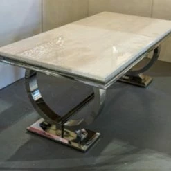 House Of Bling Furniture Boutique Dining Tables And Chairs Sets Buxford Table Cream Marble Top