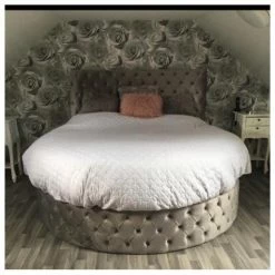 House Of Bling Furniture Boutique The Queen B Round Bed Complete With Mattress