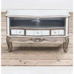 House Of Bling Furniture Boutique TV Cabinets Anna French Mirrored TV Unit