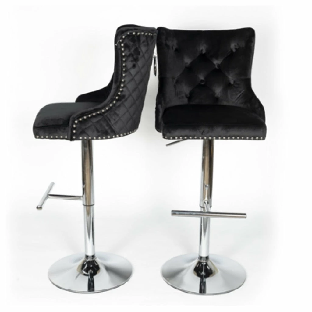 House Of Bling Furniture Boutique Lara Knocker Bar Stools Black 4 House Of Bling Furniture Boutique Lara Knocker Bar Stools Black