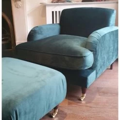 House Of Bling Furniture Boutique Billy Sofa Set On Caster Wheels In French Velvet Green