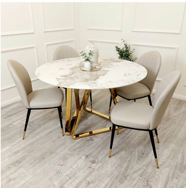 House Of Bling Furniture Dining Tables Zara Round Marble Dining Table With Chair Option 3 House Of Bling Furniture Dining Tables Zara Round Marble Dining Table With Chair Option