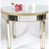 House Of Bling Furniture Boutique Dining Tables Venice Round Mirrored Dining Table Gold