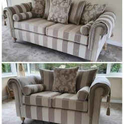 House Of Bling Furniture Boutique Royal Windsor Sofa In Cream And Beige Sofas